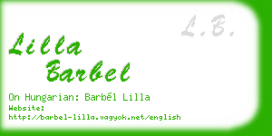 lilla barbel business card